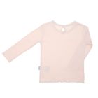 Bluzka dziewczęca z długim rękawem, różowa, Nicol