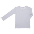 Bluzka dziewczęca z długim rękawem, szara, Nicol