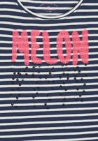 Bluzka dziewczęca z krótkim rękawem, biało-granatowa, Tom Tailor