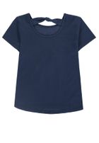 Bluzka dziewczęca z krótkim rękawem, granatowa, Tom Tailor