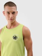 Bluzka męska bez rękawów, zielona, 4F