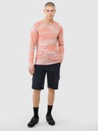 Bluzka męska z długim rękawem, pomarańczowa, 4F