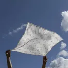 Bocioland, pieluszki muślinowe, marszczone, beżowe, 70-70 cm, 3 szt.