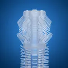 Bocioland, szczoteczka silikonowa w kształcie litery U do zębów, różowa