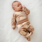 Body chłopięce z długim rękawem, beżowe, Eevi