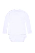 Body dziewczęce z długim rękawem, bawełna organiczna, białe, Bellybutton