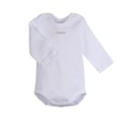 Body dziewczęce z długim rękawem, bawełna organiczna, białe, różowe, zestaw, 2 szt., Esprit