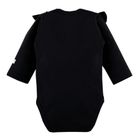 Body dziewczęce z długim rękawem, czarne, Eevi