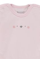 Body dziewczęce z długim rękawem, różowe, Kanz