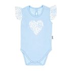 Body dziewczęce z krótkim rękawem, niebieskie, Nicol