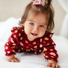 Body sukienka dziewczęca z długim rękawem, bordowa, Eevi
