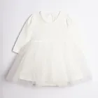 Body sukienka z długim rękawem, ecru, Nicol