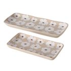 Boltze Home, Canea, patery ceramiczne w kwiaty, 13-15 cm