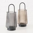 Boltze Home, Iver, szklany świecznik z uchwytem, 25,5 cm