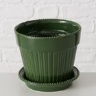 Boltze Home, Juniper, zestaw doniczka porcelanowa z podstawką, 14,9 cm