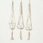 Boltze Home, Makramee, szklana doniczka na kwiaty, dekoracja z makramy, 83 cm