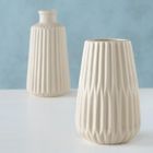 Boltze Home, wazon ceramiczny z tłoczonym wzorem, Esko, 17 cm