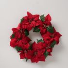 Boltze Home, wieniec świąteczny z kwiatów gwiazdy betlejemskiej, 50 cm
