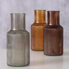 Boltze, prążkowany wazon szklany, Misam, 22 cm