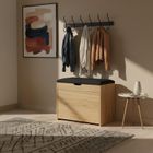 Boximo, Vault, szafka na buty z siedziskiem i wysuwanymi półkami, 57-30-53 cm