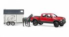 Bruder, RAM 2500 Power Wagon, auto z przyczepą do przewozu koni