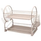 Brunbeste, suszarka do naczyń z ociekaczem i tacą, dwupoziomowa, 4029