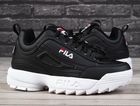 Buty sportowe damskie, czarne, Fila Disruptor
