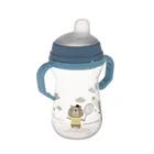 Canpol babies, Bonjour, FirstCup, kubek z silikonowym ustnikiem, niebieski, 250 ml