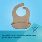 Canpol babies, Dots, śliniak silikonowy z kieszonką, grey