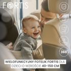 Caretero, Fortis i-Size, fotelik samochodowy, graphite, 40-150 cm