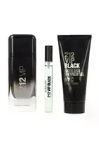 Carolina Herrera, 212 VIP Black, zestaw: woda perfumowana, 100 ml + żel pod prysznic, 100 ml + woda perfumowana, 10 ml