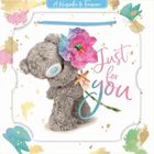 Carte Blanche, karnet holograficzny 3D, miś z kwiatem