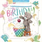 Carte Blanche, karnet holograficzny 3D, miś z wisienką na babeczce