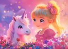 Castorland, Princess with Unicorn, puzzle, 100 elementów