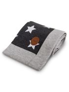 Ceba Baby, Grey Stars, kocyk niemowlęcy, ciemnoszary, 90-90 cm