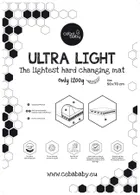 Ceba Baby, Ultra Light, Birthday Bunny, przewijak twardy, krótki, 50-70 cm