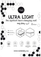 Ceba Baby, Ultra Light, Sleepy Bunny, przewijak twardy, krótki, 50-70 cm