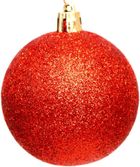 Christmas Decoration, bombka dekoracyjna, plastikowa, czerwony, 60 mm, 12 szt.