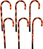 Christmas Decoration, lampki zewnętrzne laski świąteczne, Candy, 6 szt.