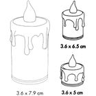 Christmas Gifts, zestaw 3 świec dekoracyjnych LED, zdobionych