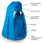 Chusta ergonomiczna do noszenia dziecka, niebieska