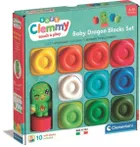 Clementoni, Soft Clemmy, Smok, miękkie klocki, 10 elementów