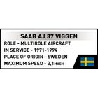 Cobi, Armed Forces, SAAB AJ 37 Viggen, klocki, 1:48, 881 elementów