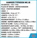 Cobi, Historical Collection, WWII, Hawker Typhoon Mk.1B, 1:48, klocki, 190 elementów