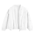 Cool Club, Bluza bomberka dziewczęca, rozpinana, biała