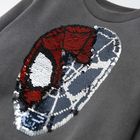 Cool Club, Bluza chłopięca, grafitowa, dwustronne cekiny, Spider-Man