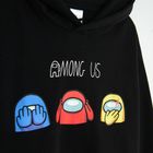 Cool Club, Bluza chłopięca z kapturem, czarna, Among Us