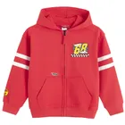 Cool Club, Bluza chłopięca z kapturem, rozpinana, czerwona, Hot Wheels