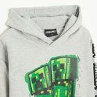 Cool Club, Bluza chłopięca z kapturem, szara, Minecraft