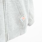 Cool Club, Bluza dziewczęca z kapturem, rozpinana, ocieplana, szara melanż